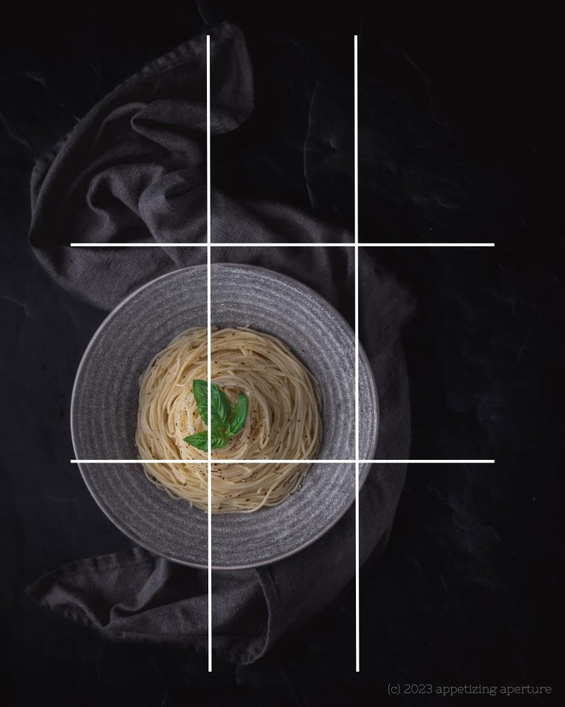 Food Photography 101 Composition Rule of Thirds